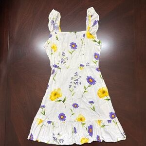 Forever 21 Floral Print Dress with Ruffles